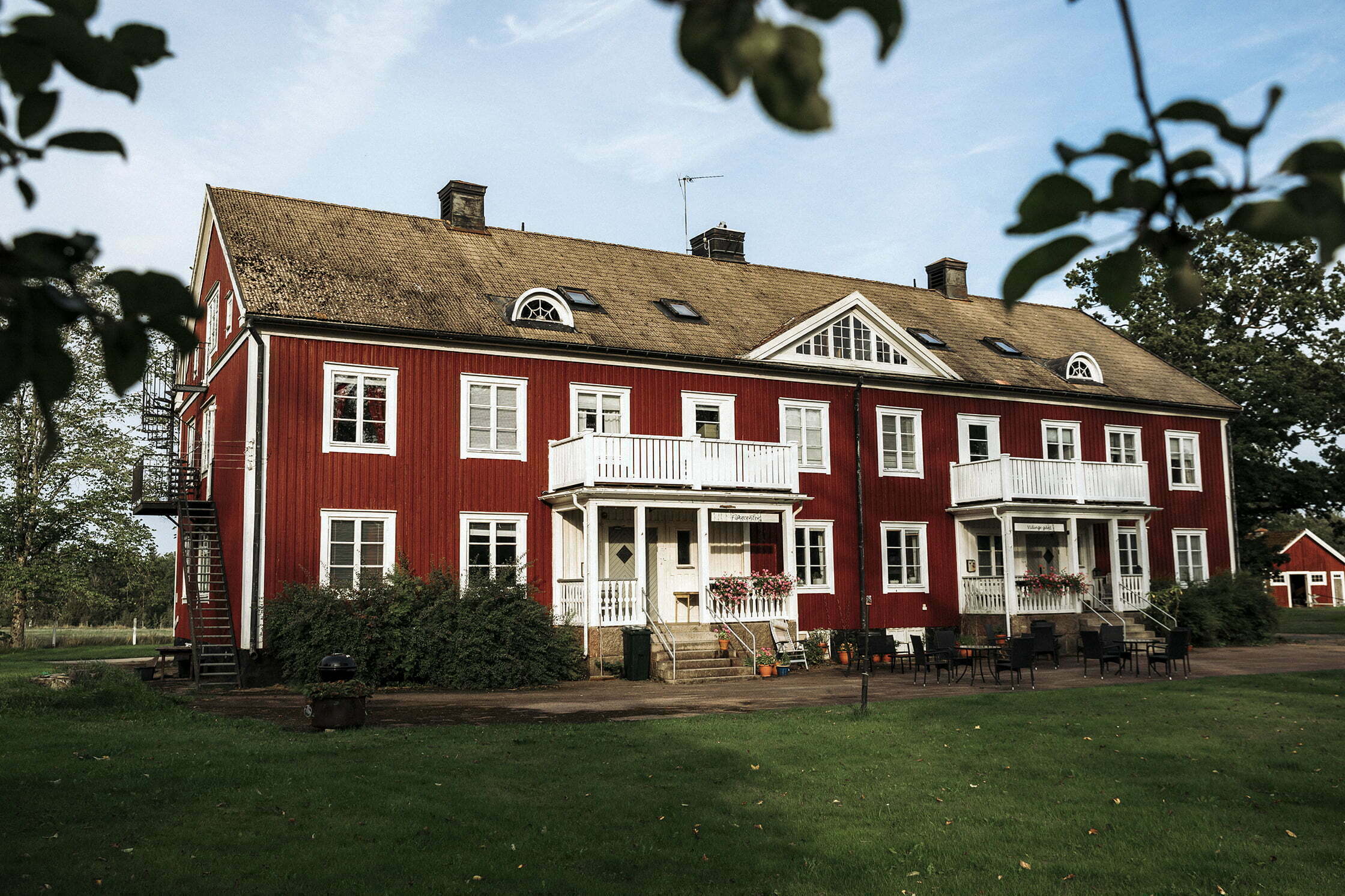 Utemiljö vid Vidinge Gård Glasriket