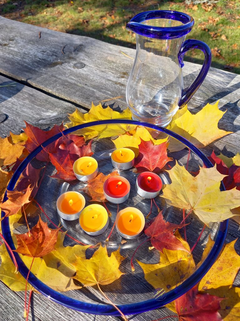 Glasfat och glasvas Blå kant från Bergdalahyttan, Glasriket