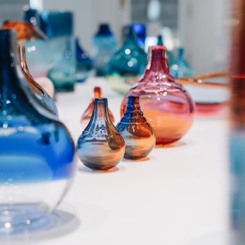Glasvaser gjorda av Erika Lagerbielke Glasriket